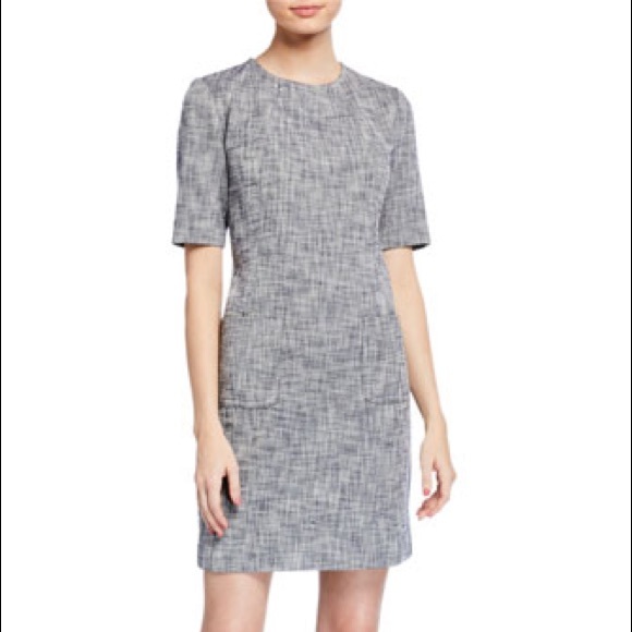 ❤️❤️Trina Turk Paradiso Crosshatch Short-Sleeve Sheath Dress size 10❤️❤️ - Picture 7 of 12